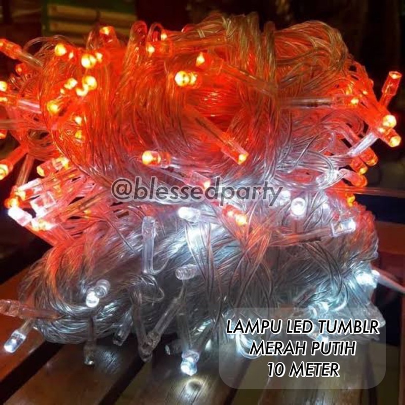 LAMPU LED TUMBLR MERAH PUTIH 10m