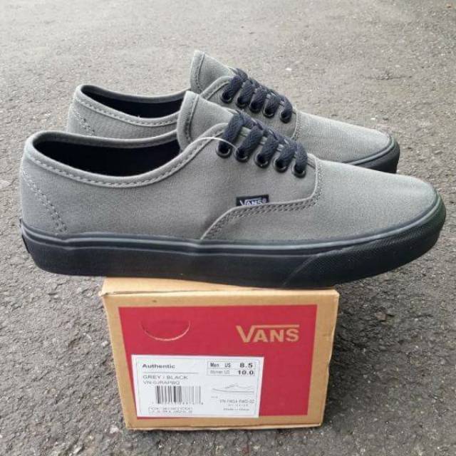 vans authentic grey black