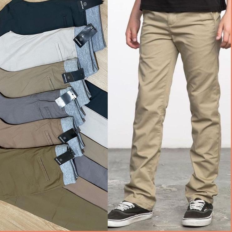 Celana Chino Nevada Pria Celana Chino Panjang Pria Chinos Cowok Clana Kerja Kantor Casual Reguler fi
