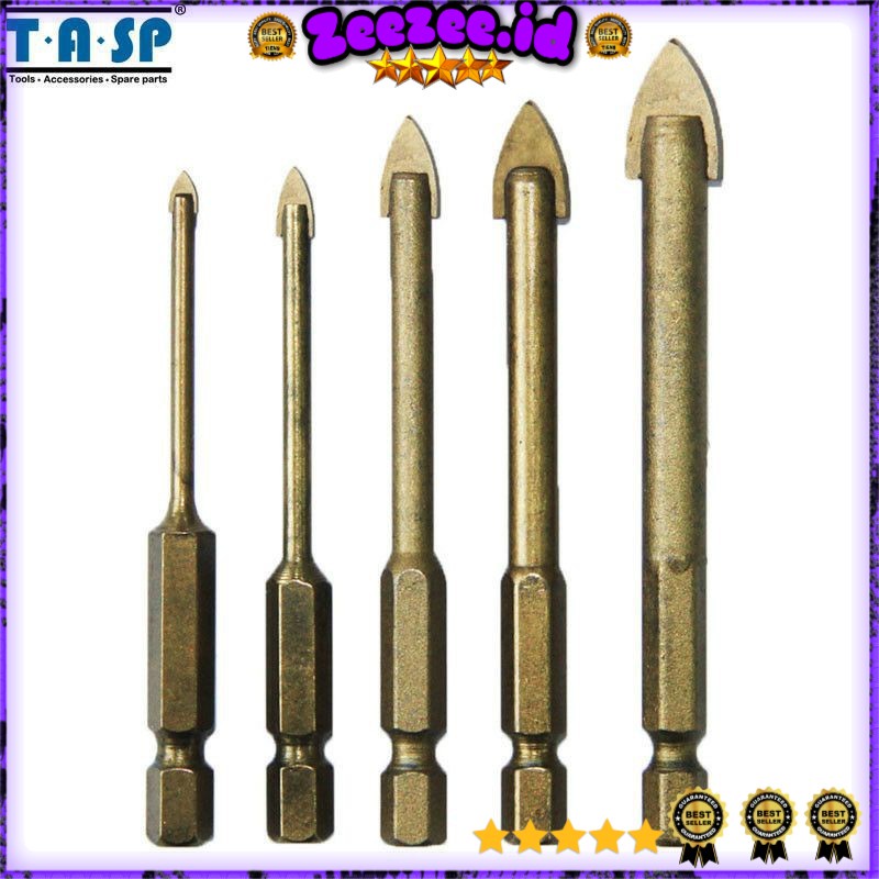 Mata Bor Tungsten Drill Bit 4 5 6 8 10mm 5PCS - Mata Bor MGDK002