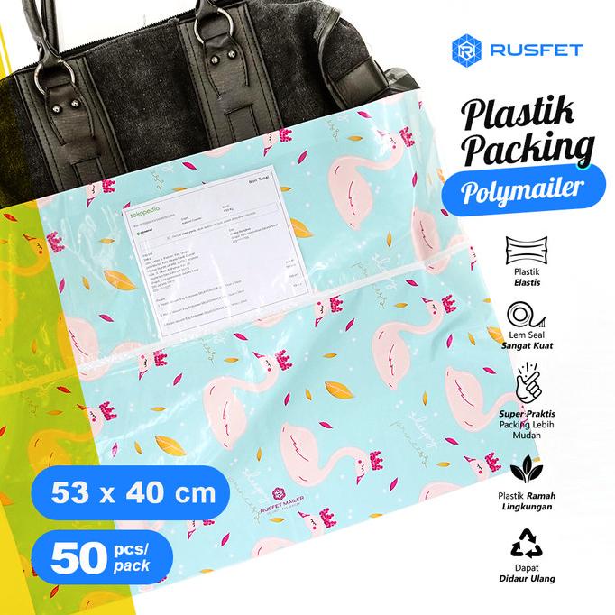 

PLASTIK POLYMAILER MOTIF QUEEN SWAN - RUSFET - DENGAN KANTONG RESI - 53 CM X 40CM bisa cod