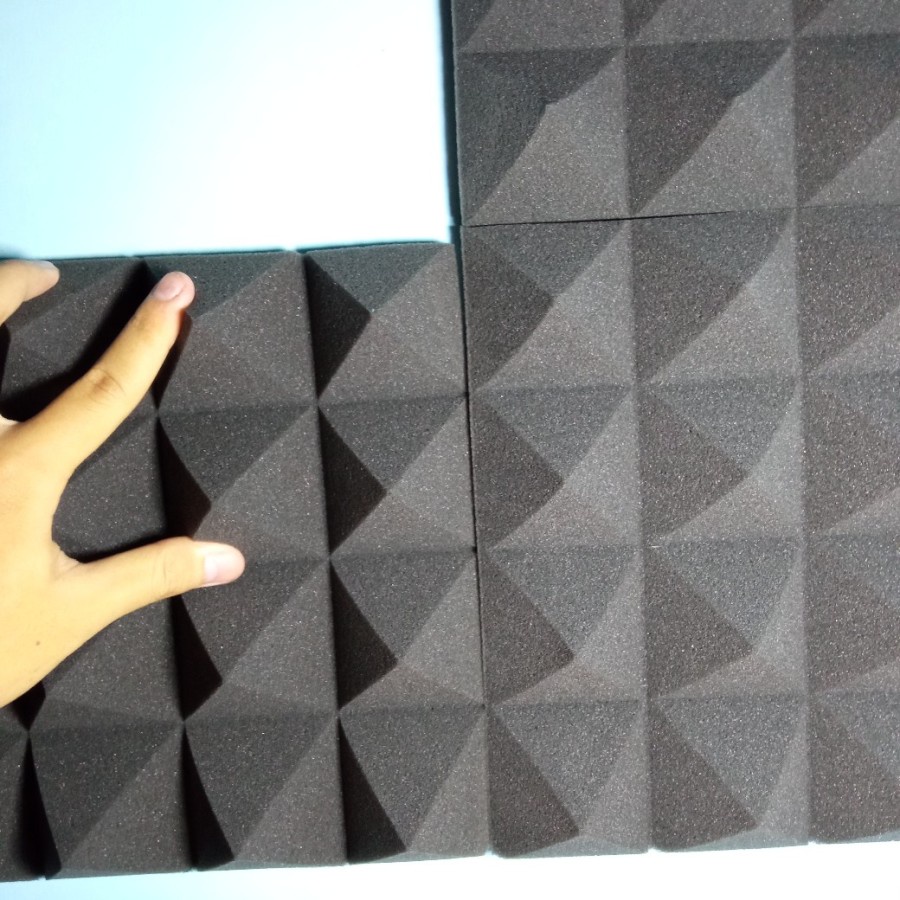 Busa Peredam suara model Pyramid - ACOUSTIC FOAM Pyramid 25x25x6 cm (isi 10pcs)