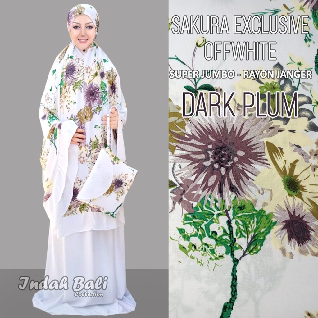 PROMO Mukena Bali Sakura Exlusive Off White