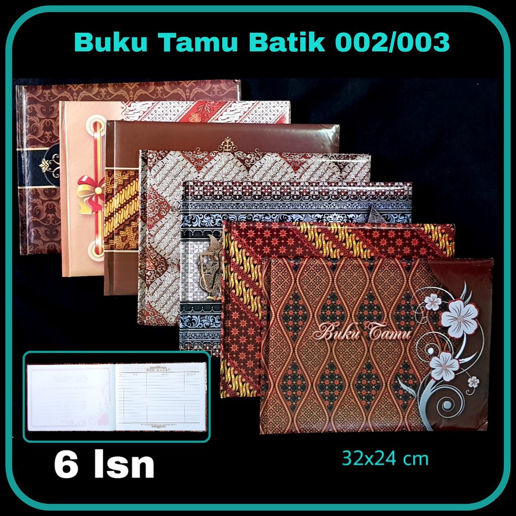 Jual Sos Buku Tamu Batik Besar Buku Tamu Buku Undangan Shopee Indonesia