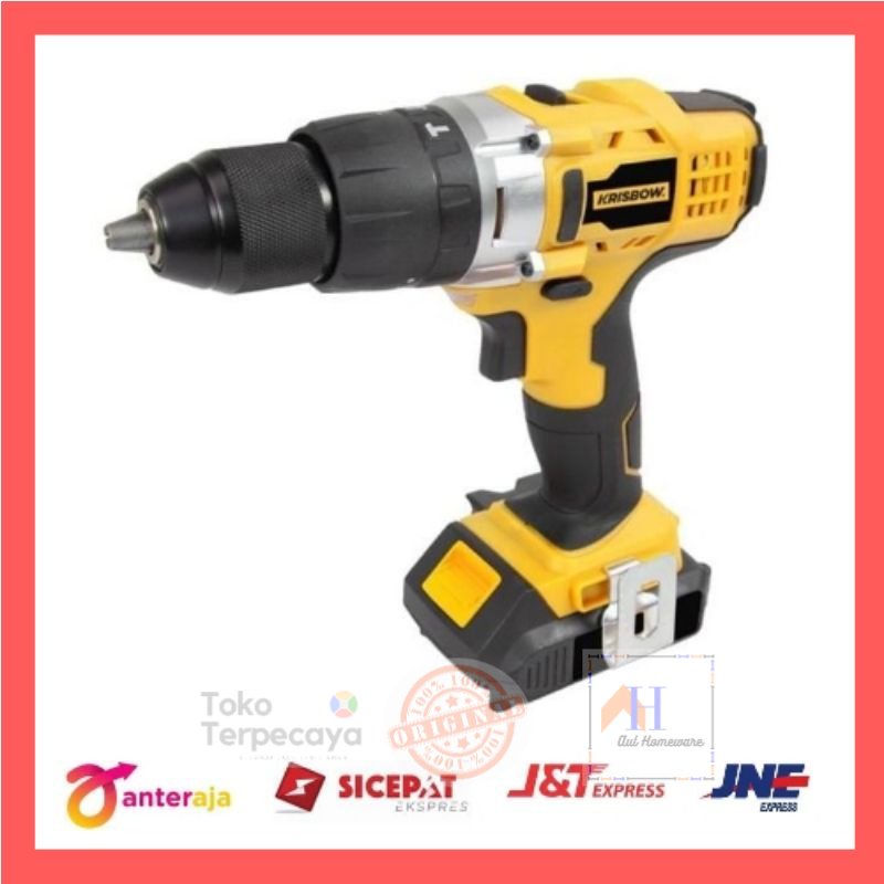 Mesin Bor Cordless/Krisbow Mesin Bor Listrik Cordless 18v Li-Ion