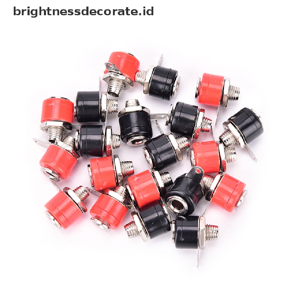 20 Pcs / Lot Banana Socket Jack Ukuran 4mm Untuk Konektor Terminal Banana Plug