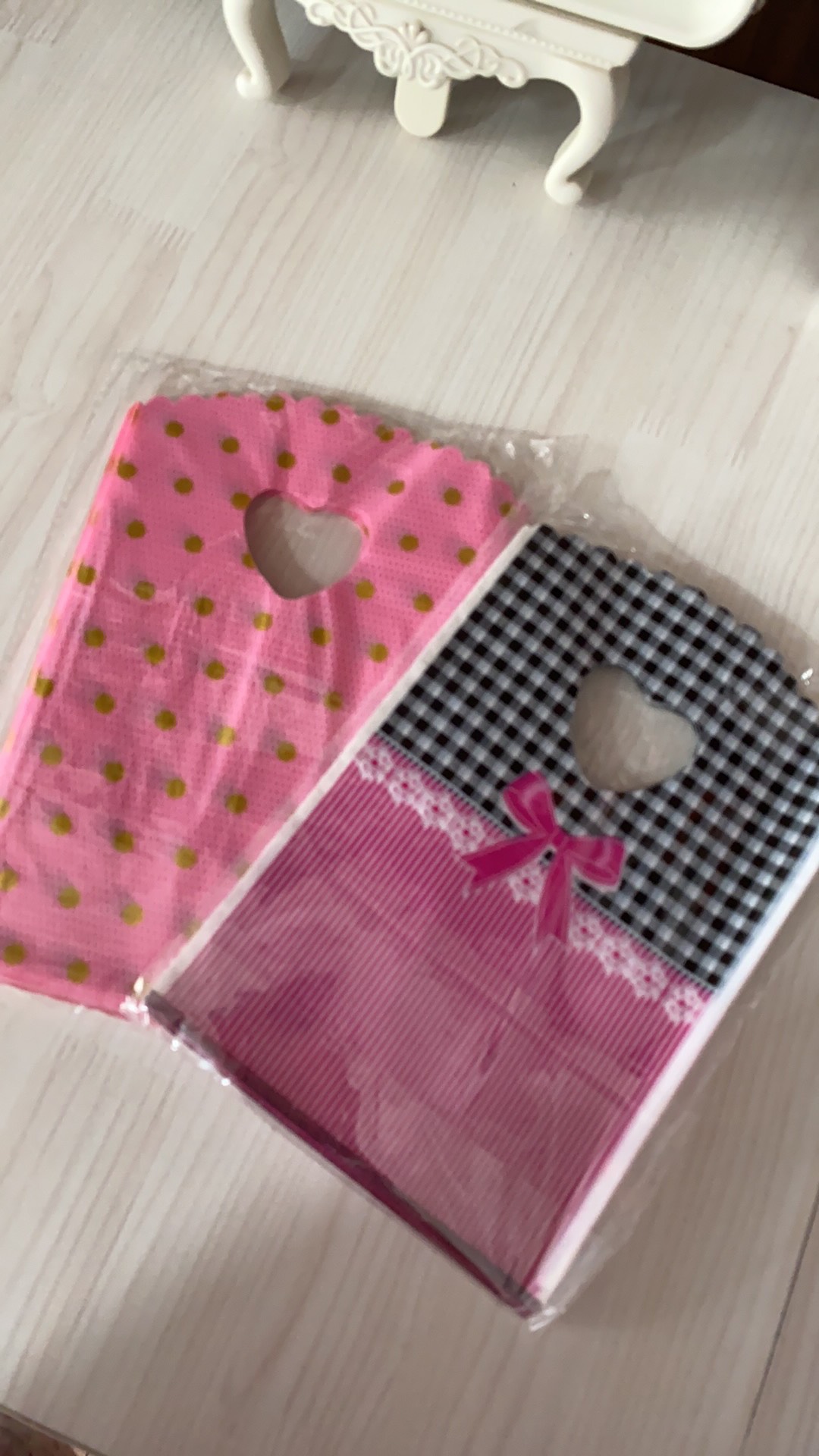 Kantong Plastik Mini Motif Uk.13x18 Cm.olshop Kecil Kresek Souvenir Plong Pond Isi 50pcs