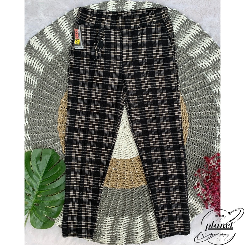 CELANA PANJANG JUMBO WANITA CELANA KOTAK KOTAK CEWEK BIG SIZE TARTAN PANTS CEWEK MOTIF TERBARU BAHAN MELAR BAGGY KOTAK SUPER JUMBO STRIT PINGGANG KARET