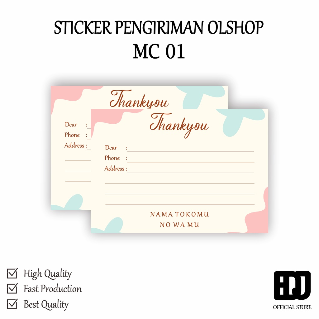 

Sticker label Pengiriman olshop custom/ label pengiriman olshop / shipping label / sticker pengiriman toko / sticker custom