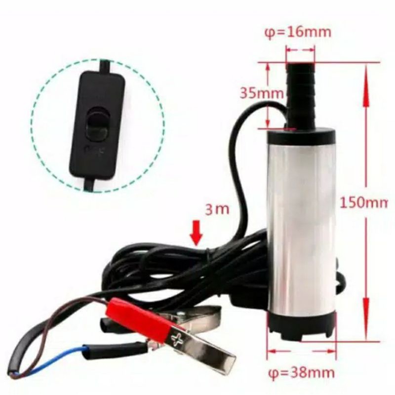 POMPA AIR CELUP DC SUBMERSIBLE PUMP POMPA CELUP DC UNTUK SOLAR MINYAK TANAH