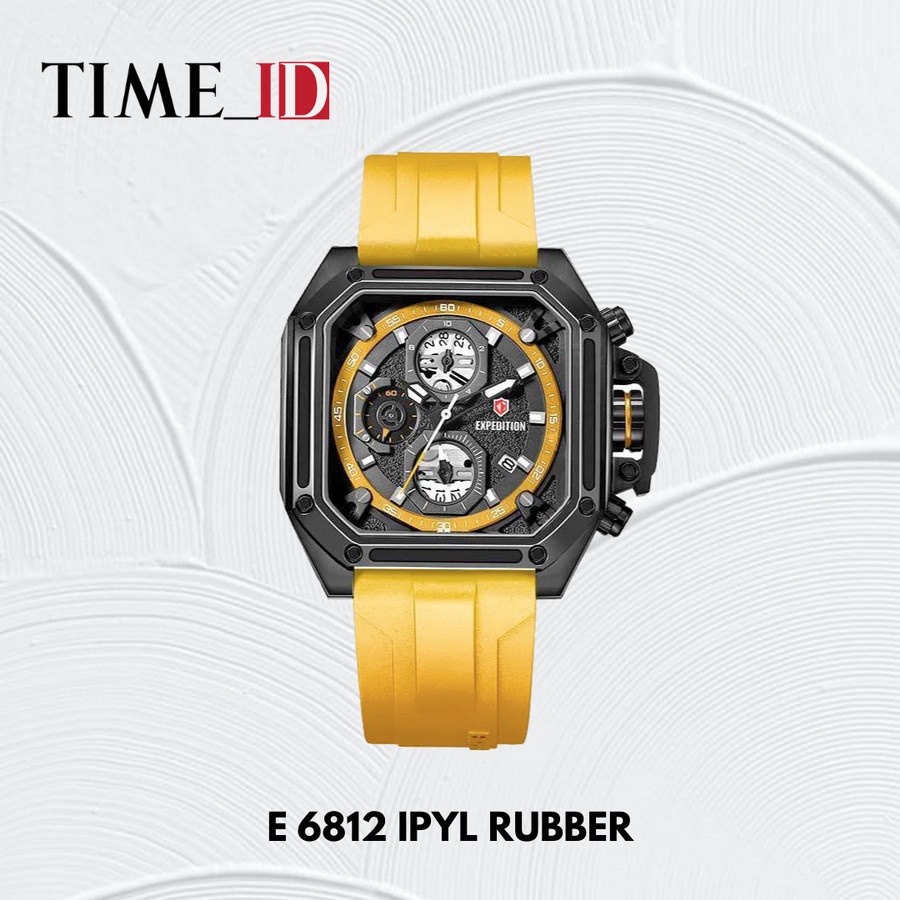 Jam Tangan Expedition E 6812 Yellow Rubber Pria