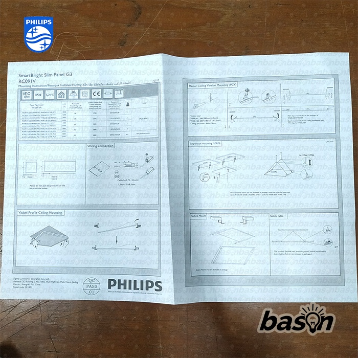 PHILIPS RC091V G3 MR PCV 40W LED38S W60L60 - LED Panel untuk gypsum