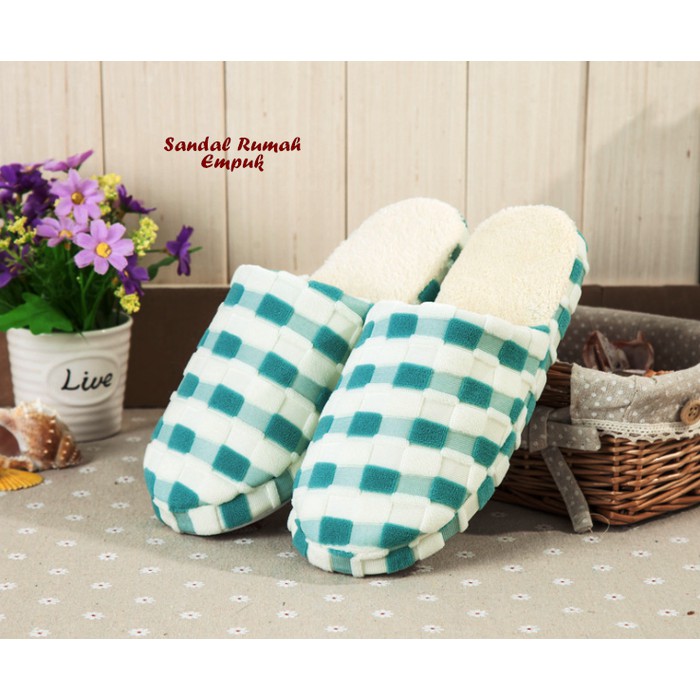 Sandal Rumah Empuk KOTAK-KOTAK (Sandal super empuk)