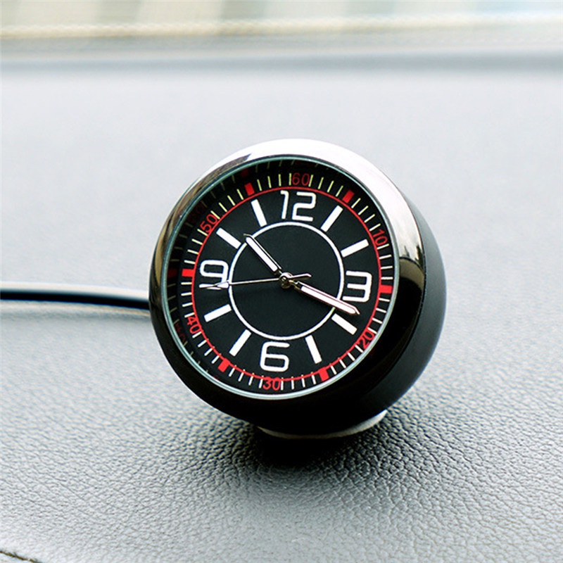 TK Car Dashboard Clock Quartz Luminous Clock Glass Mirror Automotive Clock Accessories