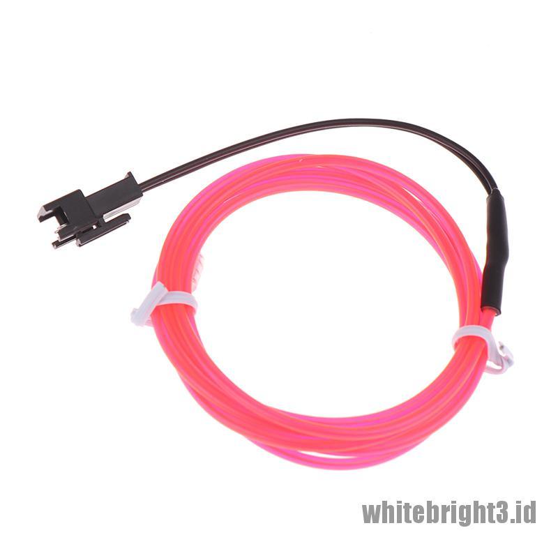 Lampu Neon LED EL Wire Rope Flexible 1M Warna Putih Untuk Dekorasi Pesta Dansa