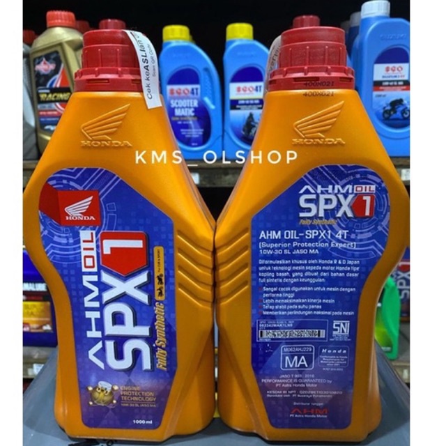 Oli AHM SPX1 SPX 1 10W-30 1000ml Pelumas mesin AHM Oil motor Honda 1 Liter original