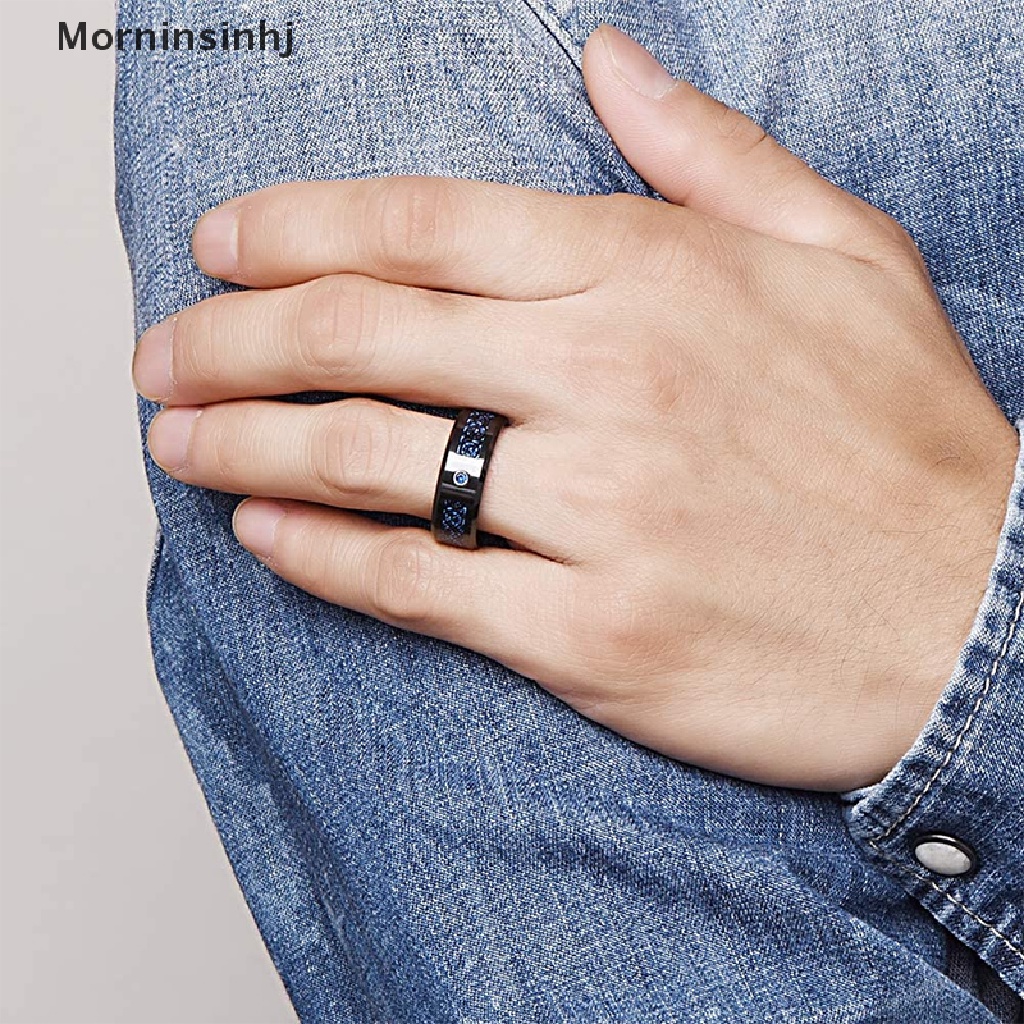 Mornin Cincin Bahan Tungsten Stainless Steel Diameter 8mm Untuk Pria