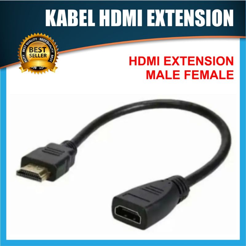 KABEL HDMI EXTENTION 30CM MALE - FEMALE M-F / HDMI PERPANJANGAN