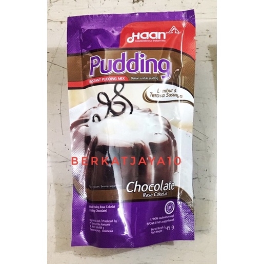 HAAN Pudding Mix Instant Rasa Coklat Kemasan 145 Gram Murah POUCH