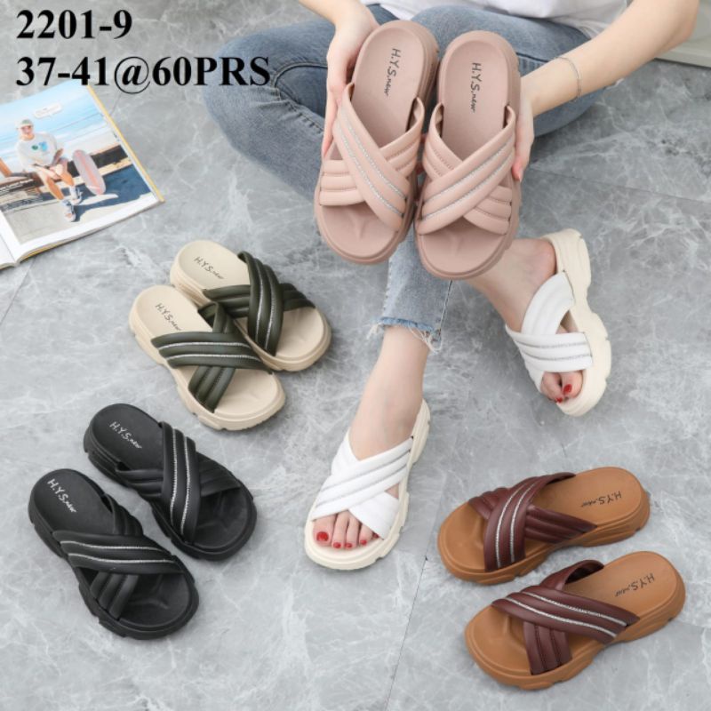 Sandal Wanita Jelly Karet Platform Wedges Model Terbaru Hys 2201