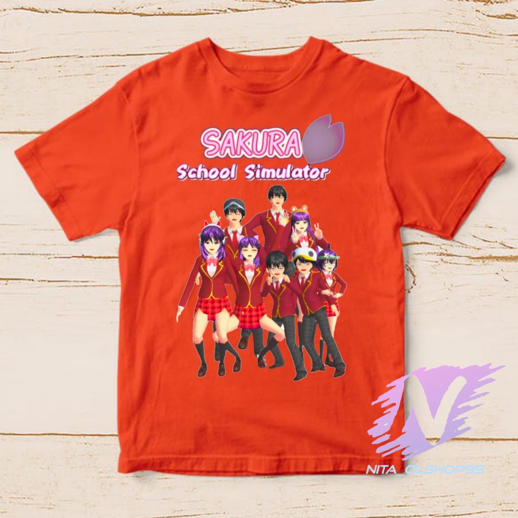 kaos sakura school simulator baju kaos anak sakura dan sahabat