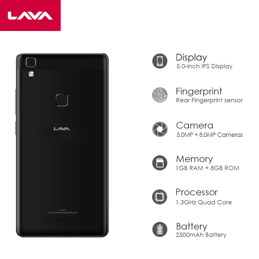 Lava Iris 80 4g Smartphone Kamera 5mp 8mp Baterai Besar Telepon Ponsel Shopee Indonesia