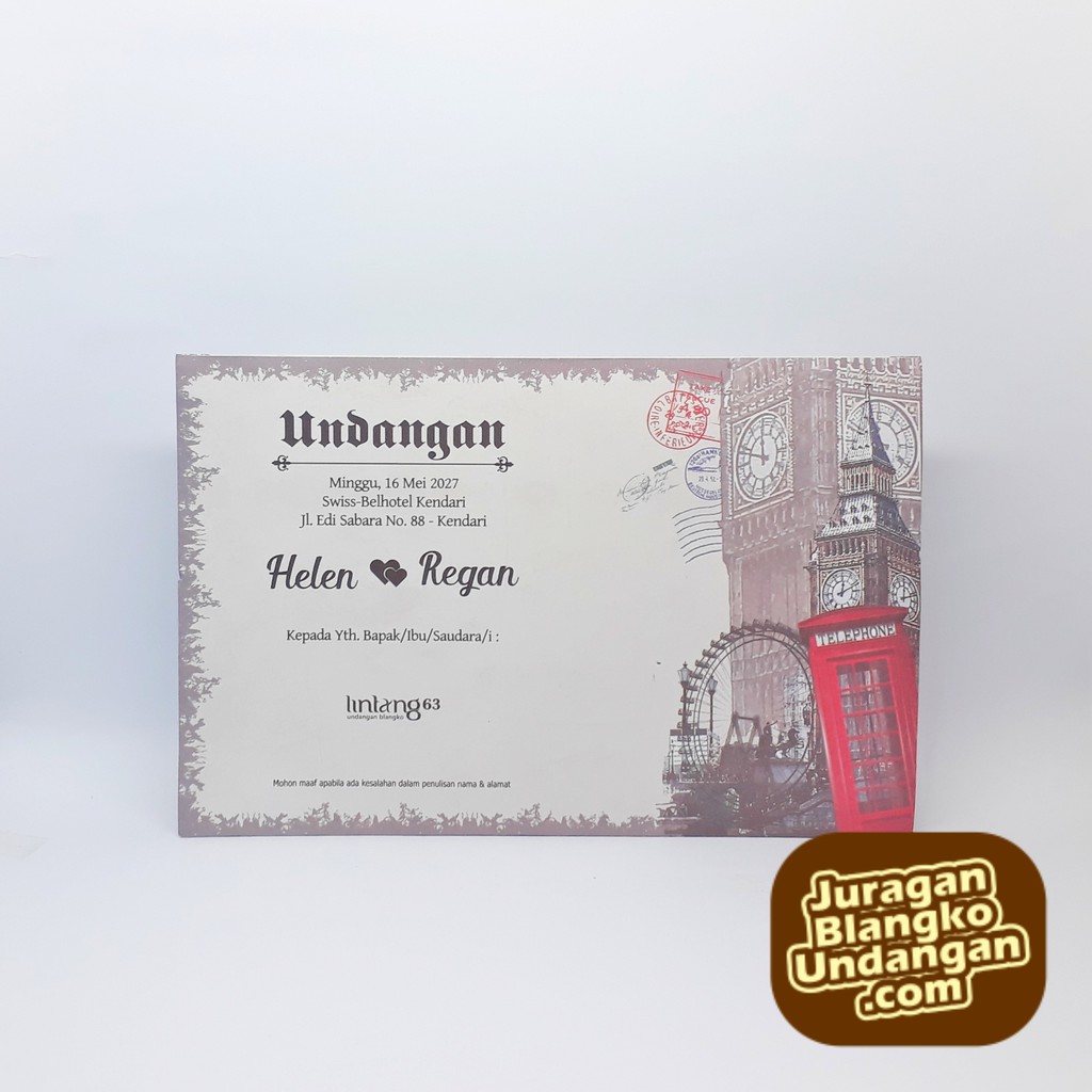 PUSAT GROSIR BLANGKO UNDANGAN PERNIKAHAN LINTANG 63 - MURAH