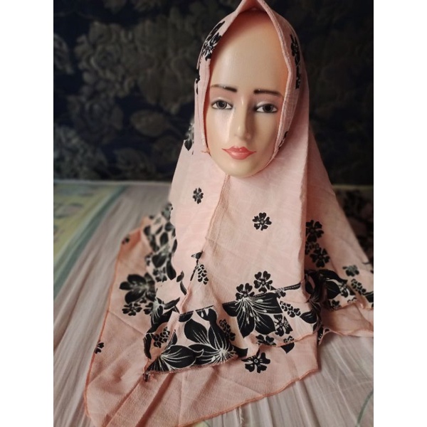 hijab instan motif bunga