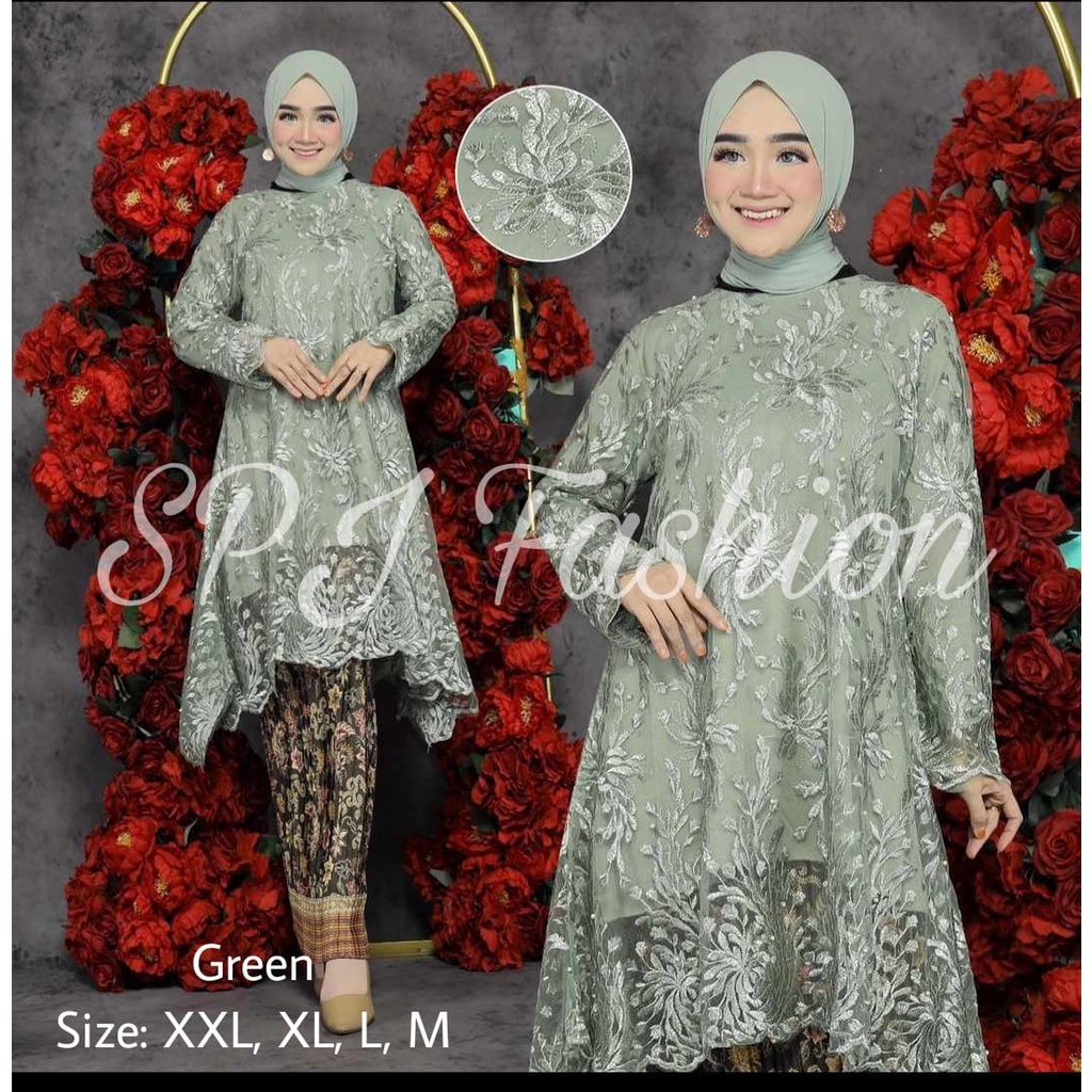 GRAND DESAIN SET TUNIK MAURI/MODERN STELAN TUNIK TERVIRAL/STELAN PESTA/STELAN LAMARAN/STELAN KONDANGAN/STELAN WISUDA/STELAN TUNIK MODERN BY SPJ_FASHION/TRENDY MODEL KEBAYA BEST SELLER