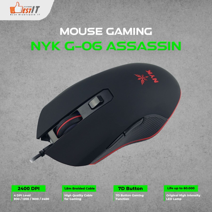 Gaming Mouse NYK G06 Assassin1 Mouse Komputer Gaming NYK