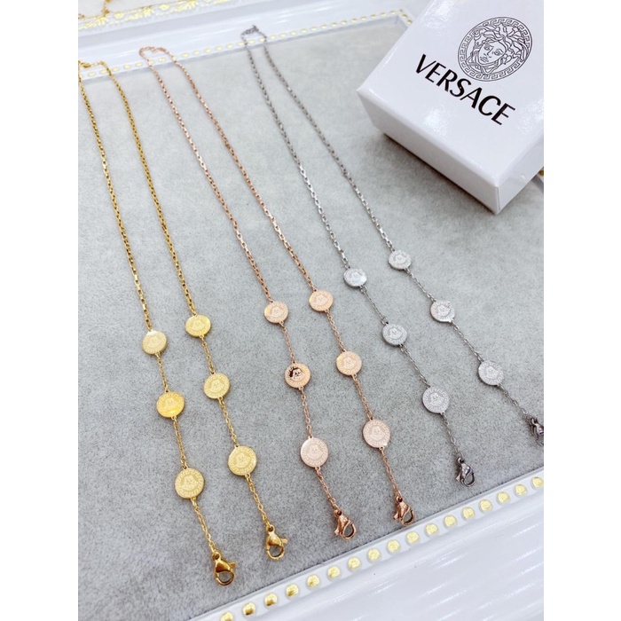 READY KALUNG MASKER FASHION VERSACE/STRAP MASKER/MASKER CHAIN KOREA TITANIUM - Silver