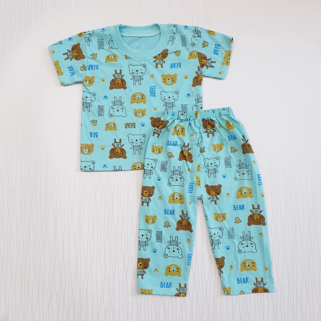 Setelan Anak Laki Laki Dan Perempuan Motif Bear / Cyandclothing