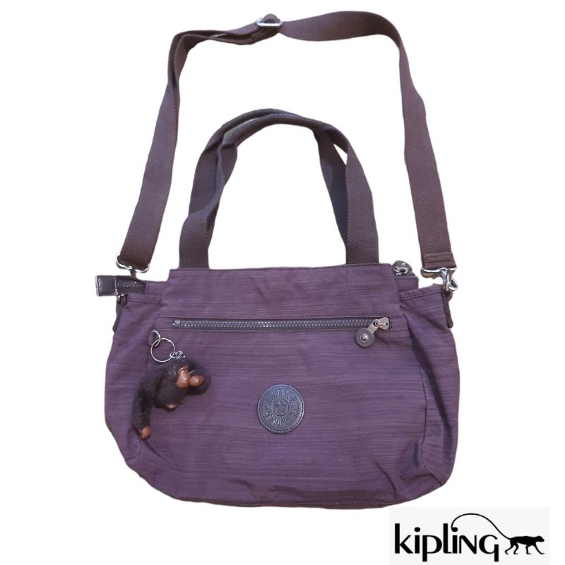 tas sling bag hand bag kipling ungu second