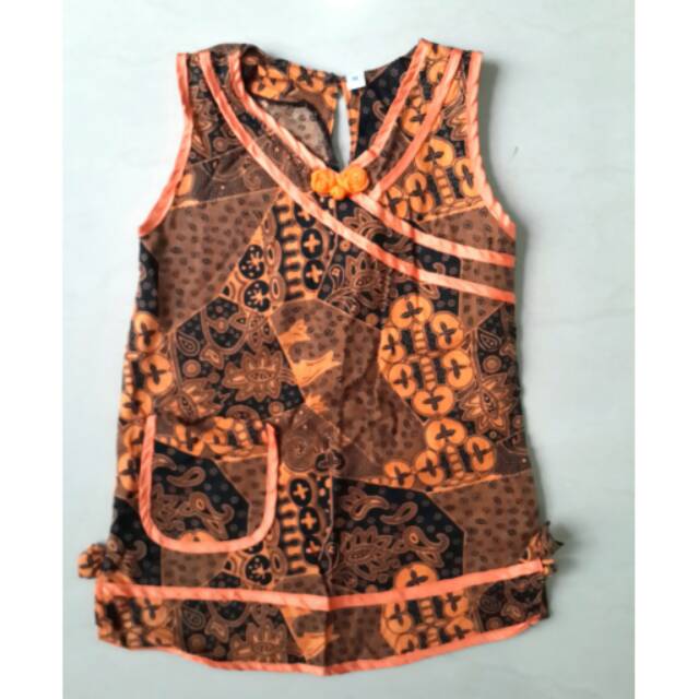 Dress Cheongsam Anak - Batik - Orange - KID-0008