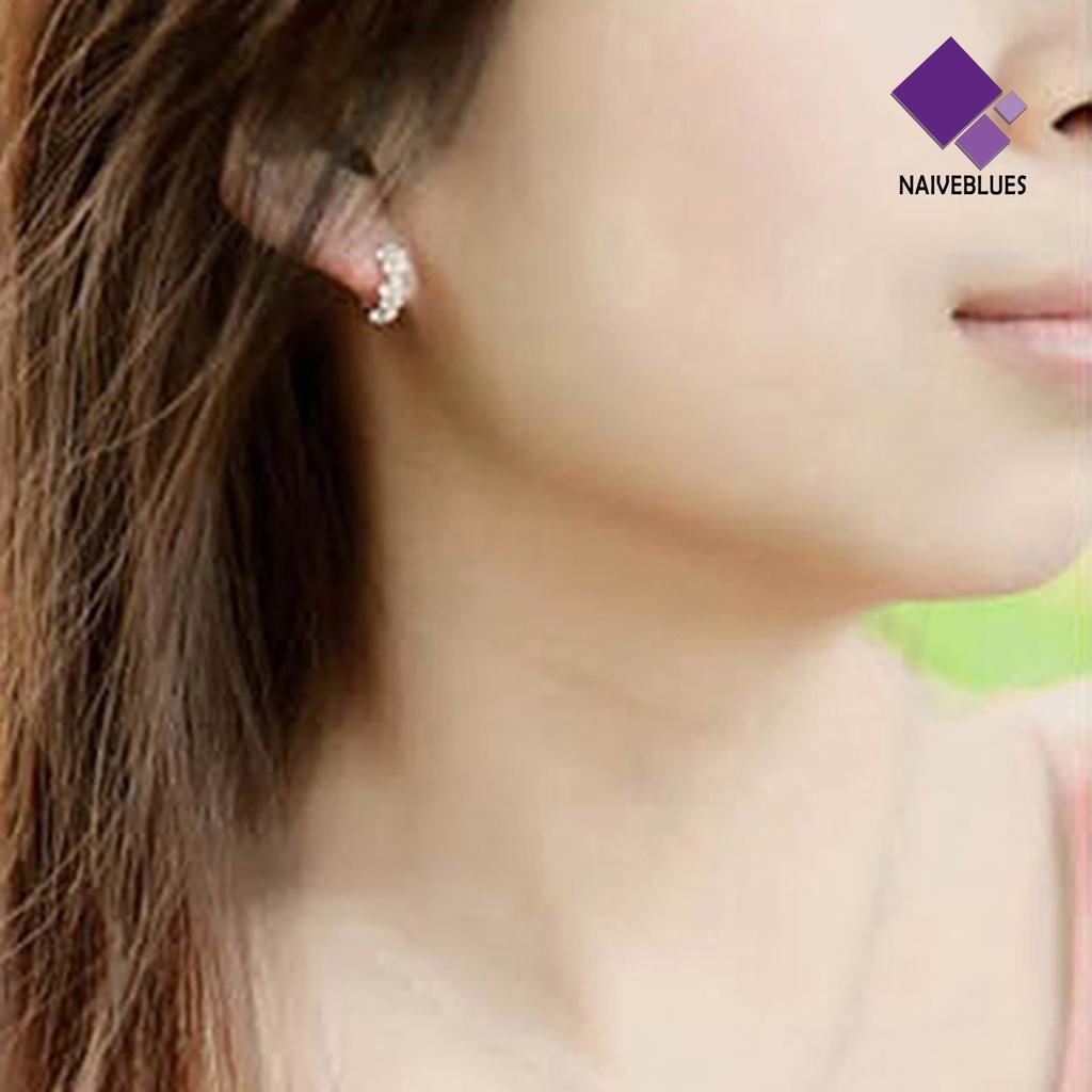 Anting Ear Cuff Desain Bunga Camellia Untuk Wanita