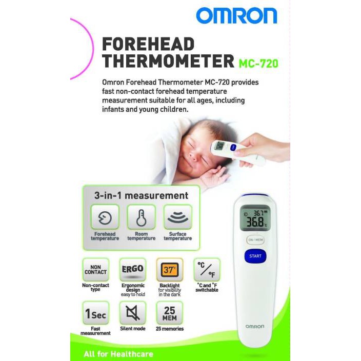 Omron MC-720 Digital Forehead Thermometer