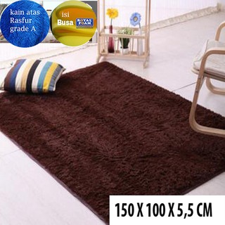  karpet  bulu  rasfur 150x100xtebal 5 5cm Shopee Indonesia