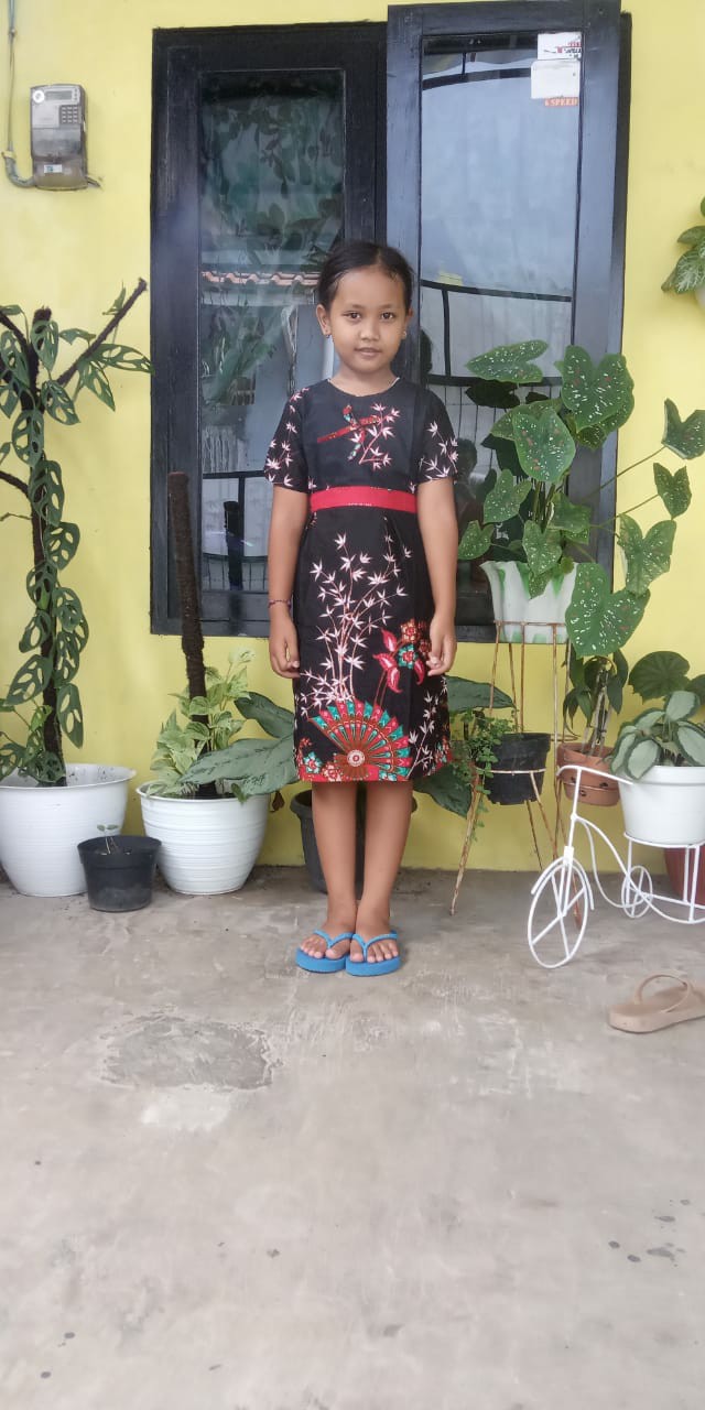 Baju Batik Dress Batik Anak Baju Anak Wanita Resleting Belakang Bertali Samping Terlaris!!!