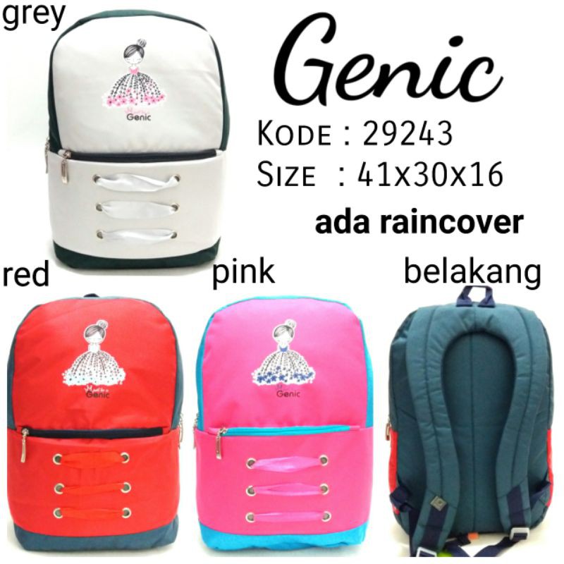 tas ransel backpack sekolah anak cewek genic 29243 terbaru