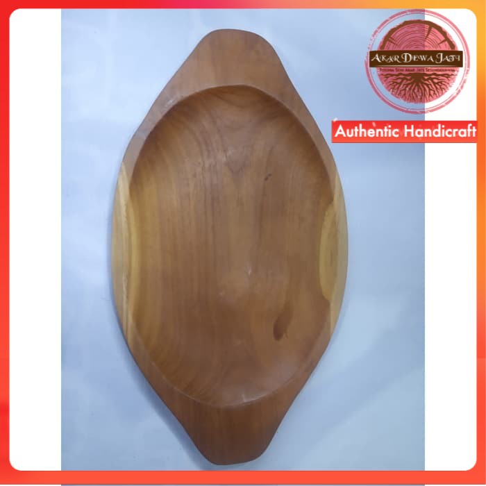 Nampan Oval Kayu Jati