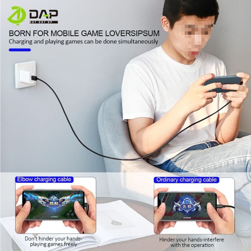 Kabel Data Gaming DAP D-L02T USB TYPE-C Kabel Charger Gaming DAP D-L02T TYPE C Kabel Casan Gaming DAP D-L02T USB TIPE C Original