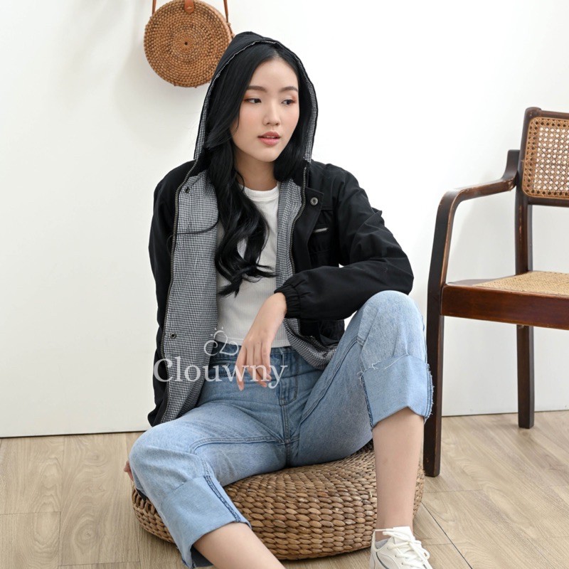 CLOUWNY - Denis Jacket Premium Canvas Twill Jaket Unisex Premium Canvas Outer-Black-XXL