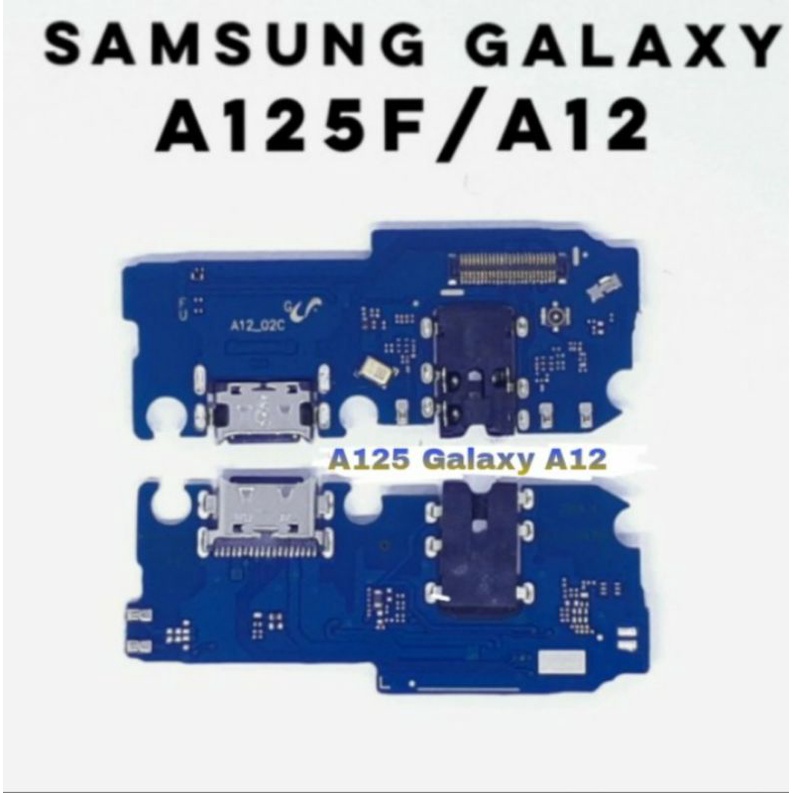 PAPAN CHARGER KONEKTOR PCB SAMSUNG A12/A125F  con H/F+mic +Tc