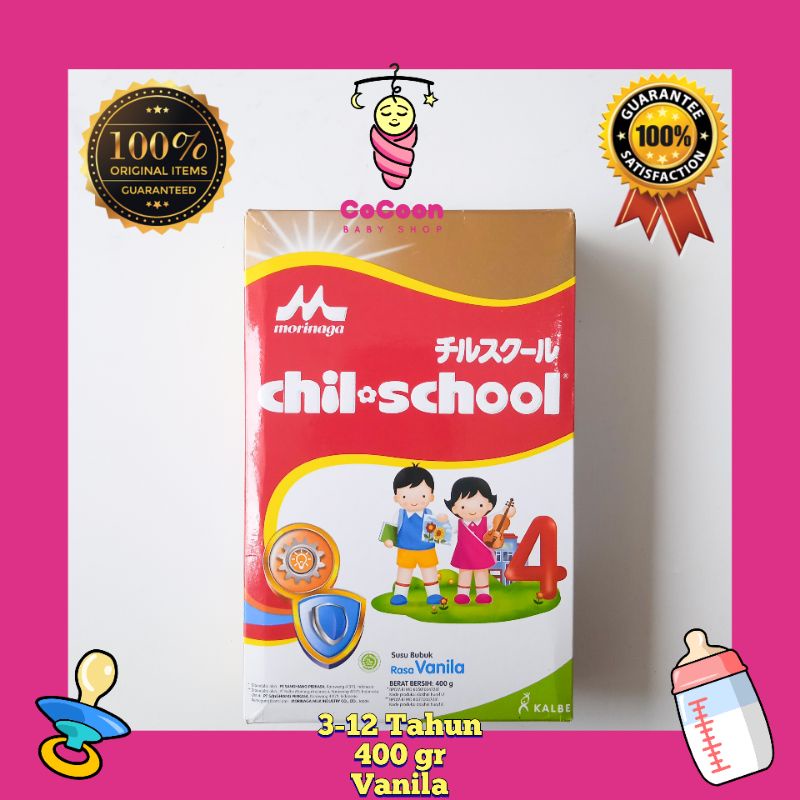 Susu Formula Anak Morinaga Chil School 4 3-12 Tahun Vanila 400 gr 400g