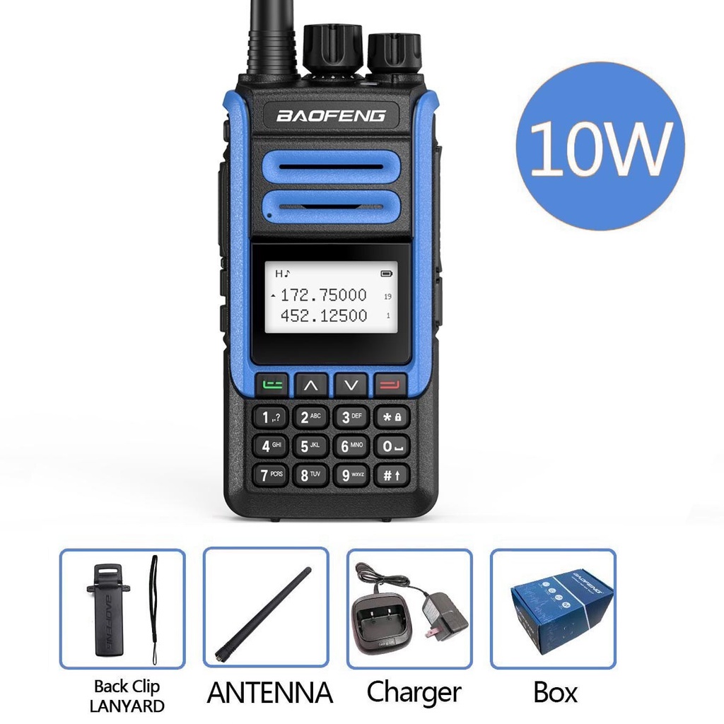 HT BF-H7 Walkie Talkie Dual Band 10W Large LCD Display 1.44inch