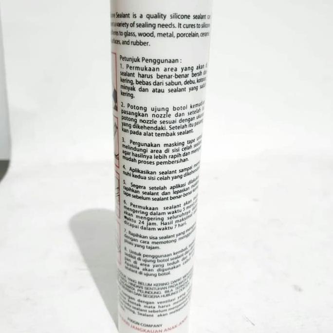 

[PRODUK 7FFYV] Lem Silicone Sealant Fixion 300ml - Perekat Silikon Lem Karet LYA