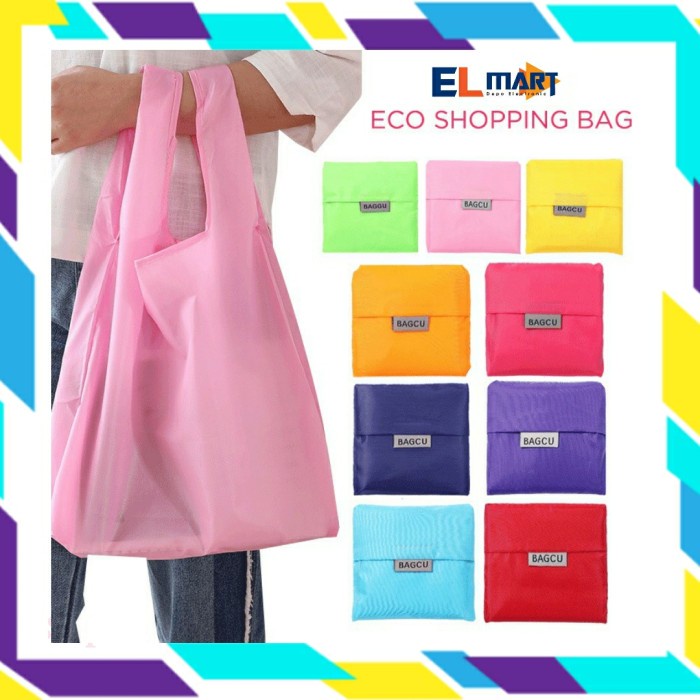 Kantong Belanja Shopping Bag Lipat Bagcu Tas Serbaguna Reusable SB01