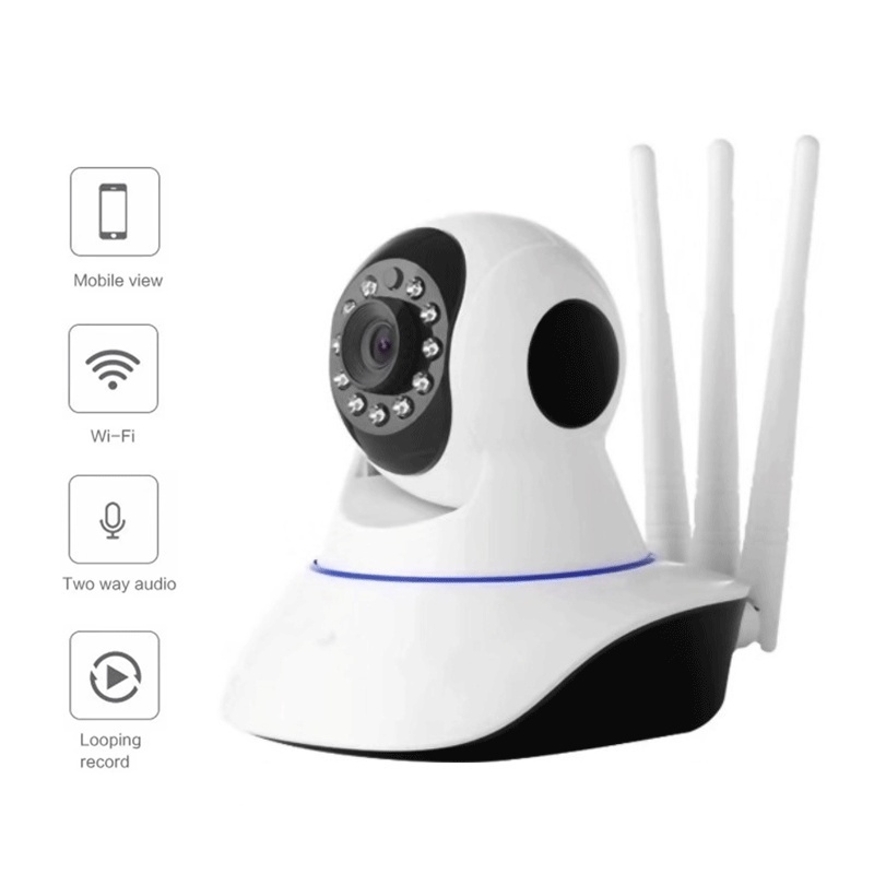 IP Camera 1080P Yoosee Cam CCTV 3 Antena Wireless Kamera rumah Antenna Wifi