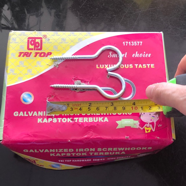 Paku | Sekrup | Gantungan Ulir Tanda Tanya uk 14 mm per Buah