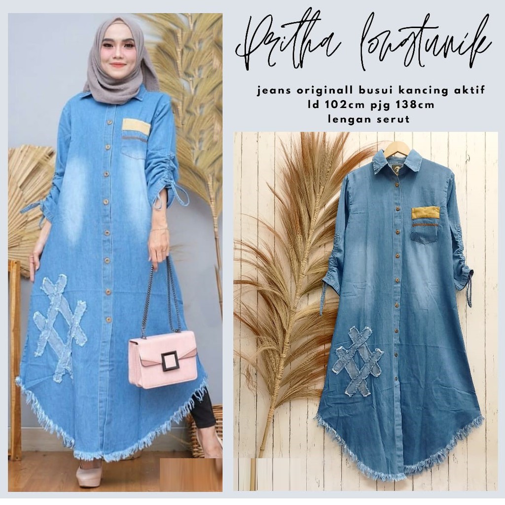 LESTI LONG TUNIK PITHA JEANS BR
